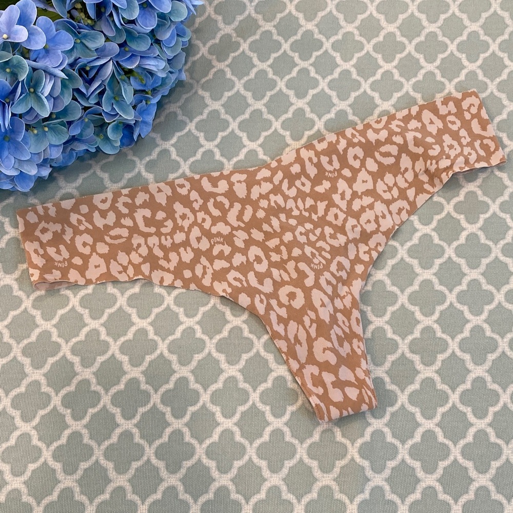 Vintage PINK Victoria’s Secret Leopard No Show Thong L